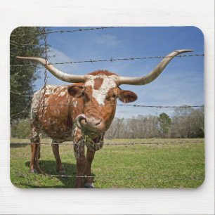Mousepad Tapete do rato longo da vaca do chifre