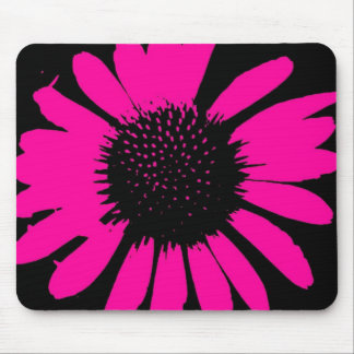 Mousepad Tapete do rato louco do rosa quente & do preto da