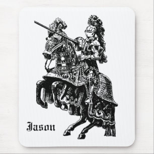 Mousepad Tapete do rato medieval do cavaleiro do vintage