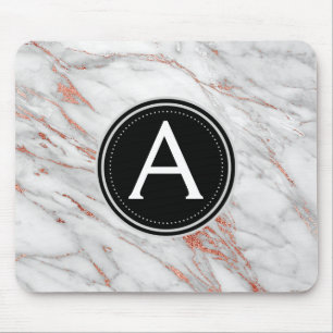 Mousepad Tapete do rato moderno Monogrammed de mármore