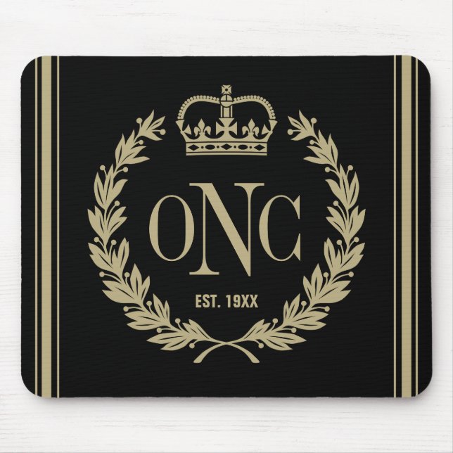 Mousepad Tapete do rato Monogrammed formal do logotipo (Frente)
