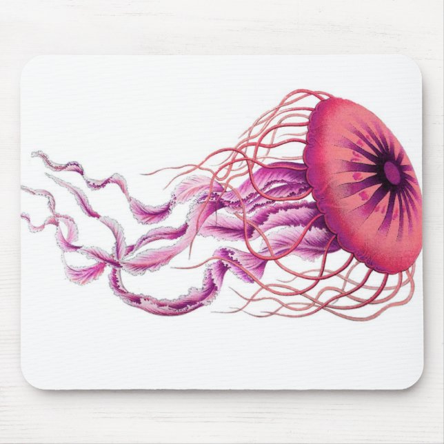 Mousepad Tapete do rato náutico/litoral das medusa (Frente)