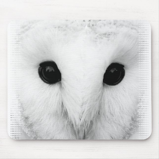 Mousepad Tapete do rato nevado da coruja (Frente)
