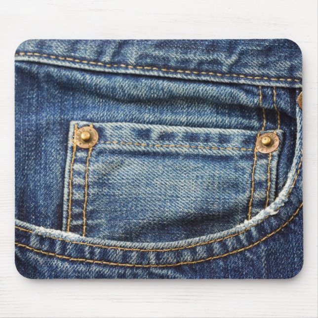 Mousepad Tapete do rato ocidental de jeans da sarja de (Frente)