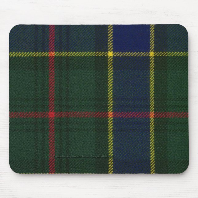 Mousepad Tapete do rato Ogilvie que caça o Tartan moderno (Frente)
