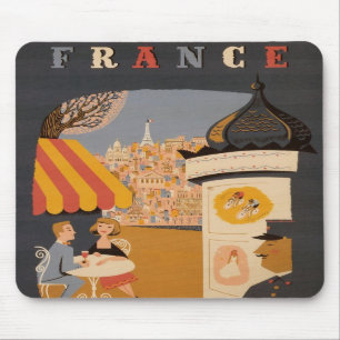 Mousepad Tapete do rato parisiense do poster de viagens do