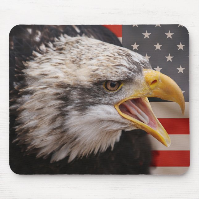 Mousepad Tapete do rato patriótico da imagem de Eagle (Frente)