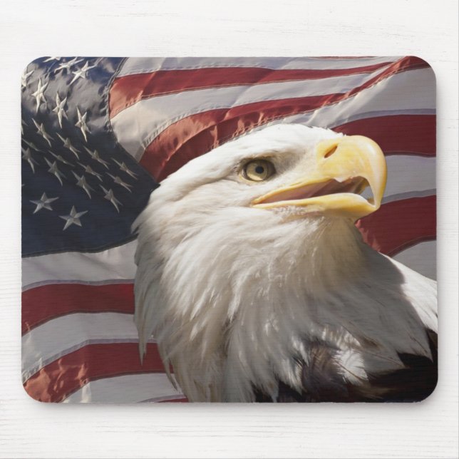 Mousepad Tapete do rato patriótico de Eagle (Frente)