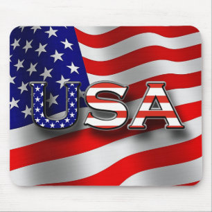 Mousepad Tapete do rato patriótico dos EUA com 3 -
