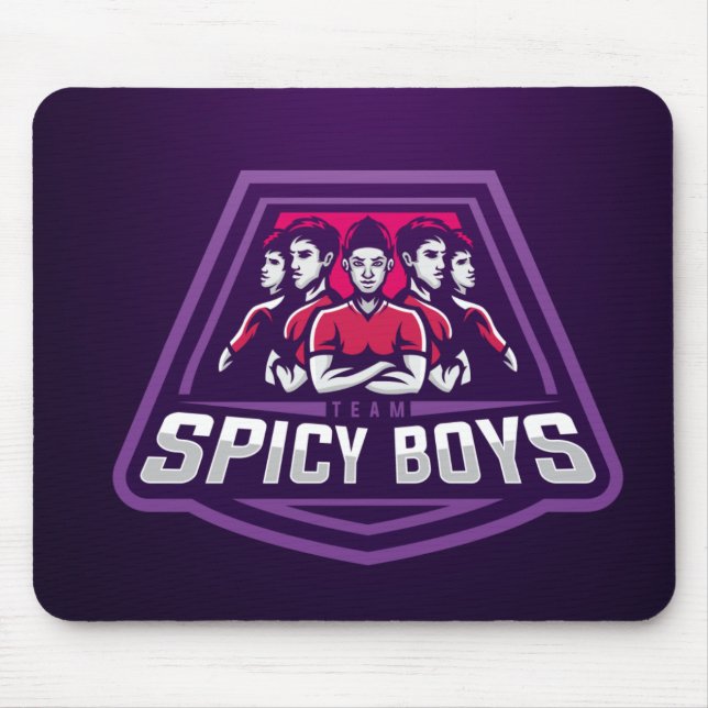 Mousepad Tapete do rato picante dos meninos da equipe (Frente)