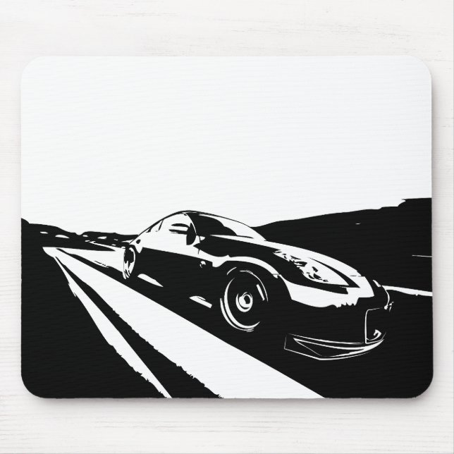 Mousepad Tapete do rato preto de Fairlady 350Z (Frente)
