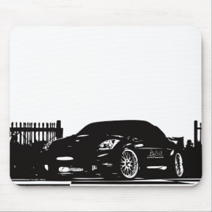 Mousepad Tapete do rato preto de Nissan 350Z