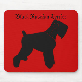 Mousepad Tapete do rato preto de Terrier do russo