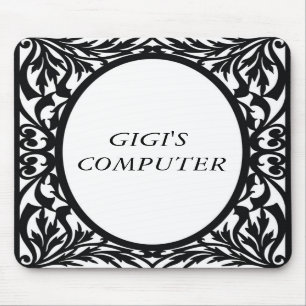 Mousepad Tapete do rato preto e branco