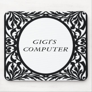 Mousepad Tapete do rato preto e branco