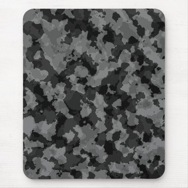 Mousepad Tapete do rato preto e branco da camuflagem (Frente)
