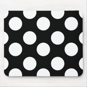Mousepad Tapete do rato preto e branco das bolinhas