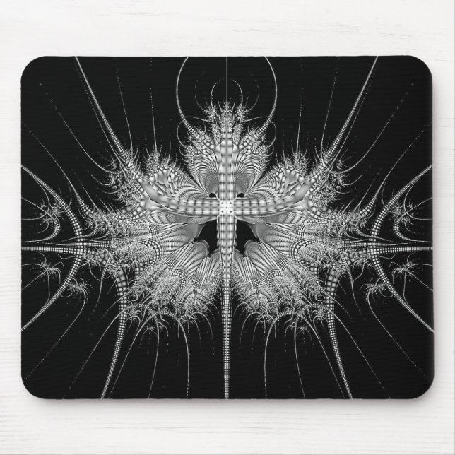 Mousepad Tapete do rato preto e branco moderno (Frente)