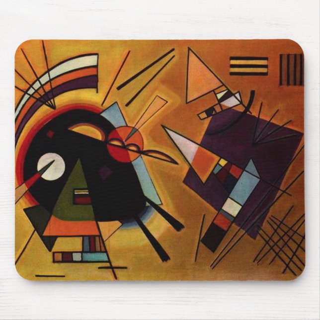 Mousepad Tapete do rato preto e violeta de Kandinsky (Frente)