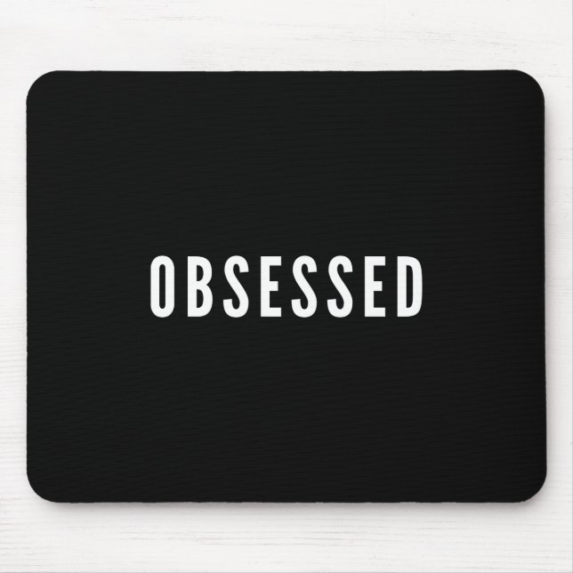 Mousepad Tapete do rato preto obcecado (Frente)