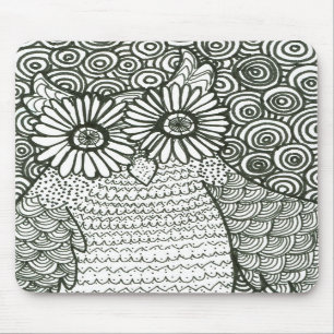 Mousepad Tapete do rato psicadélico da coruja