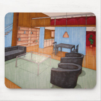 Mousepad Tapete do rato rendido da sala