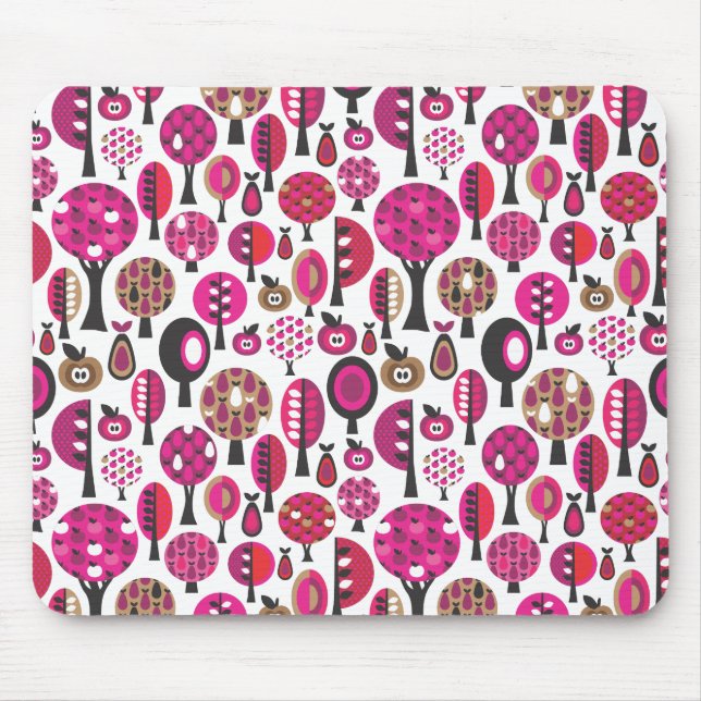 Mousepad Tapete do rato retro cor-de-rosa bonito das (Frente)