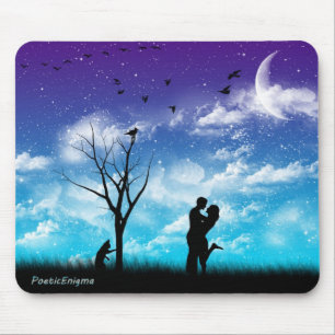 Mousepad Tapete do rato romance azul
