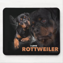 Tapete do rato Rottweiler