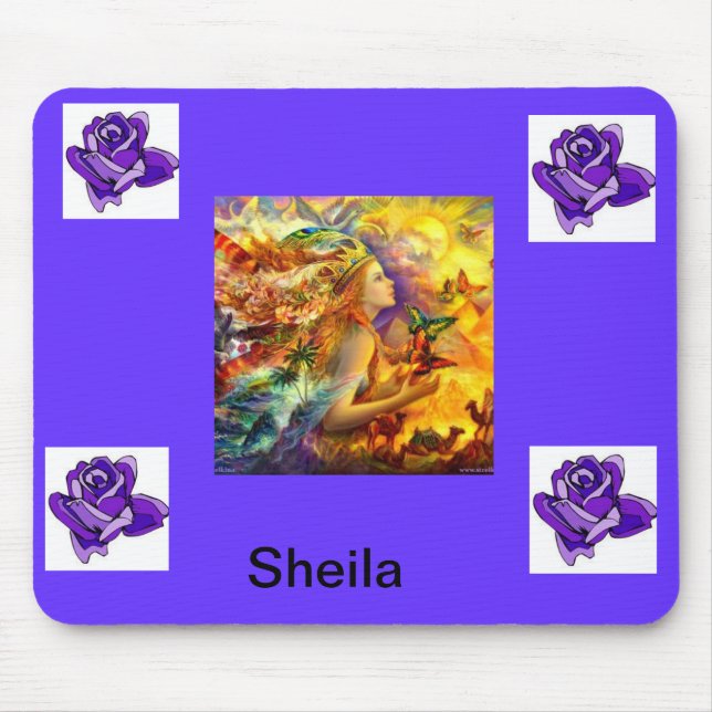 Mousepad tapete do rato roxo do anjo (Frente)