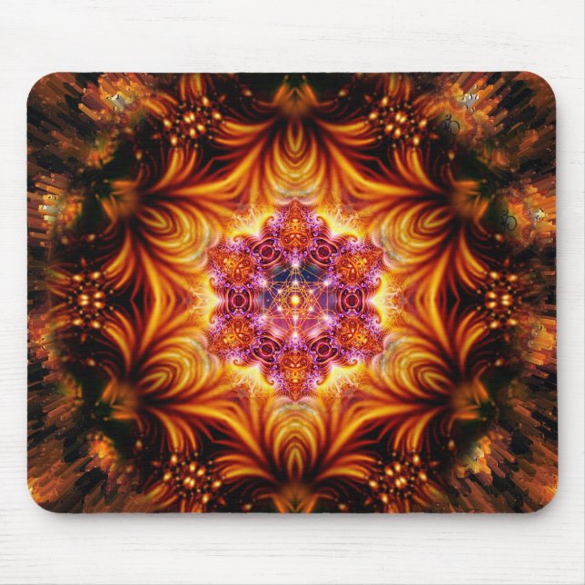Mousepad Tapete do rato sagrado da mandala da geometria (Frente)