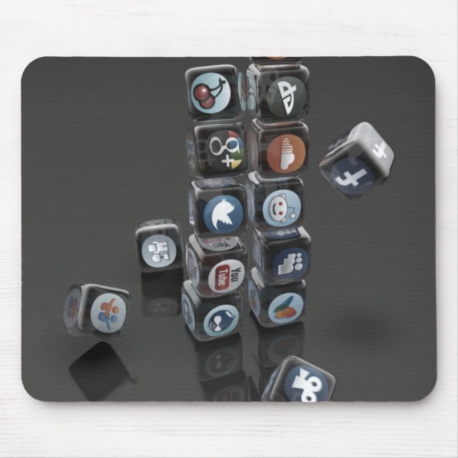 Mousepad Tapete do rato social SOCIALUTION da sobrecarga (Frente)