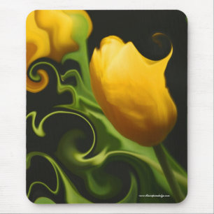 Mousepad Tapete do rato surreal da natureza amarela