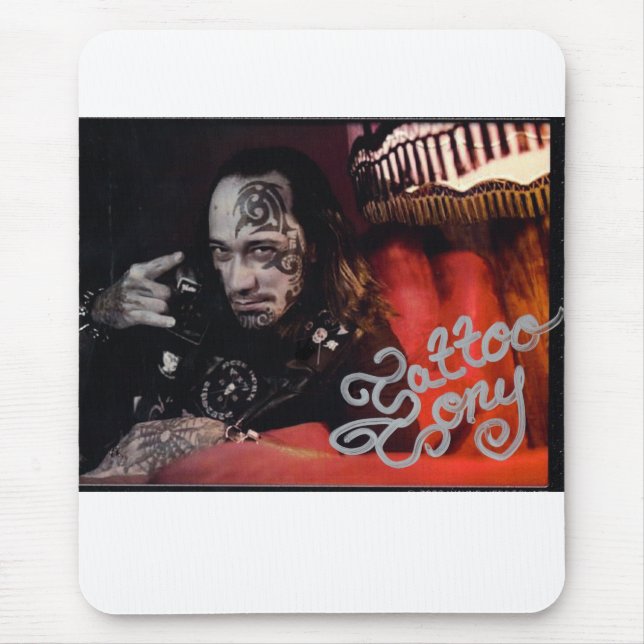 Mousepad tapete do rato tony do tatuagem (Frente)