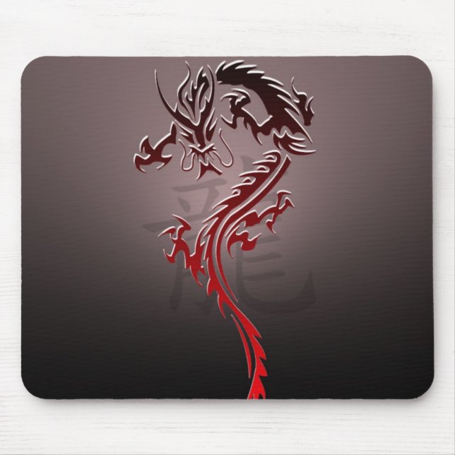 Mousepad tapete do rato tribal do dragão (Frente)