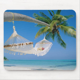 Mousepad Tapete do rato tropical da cena da praia