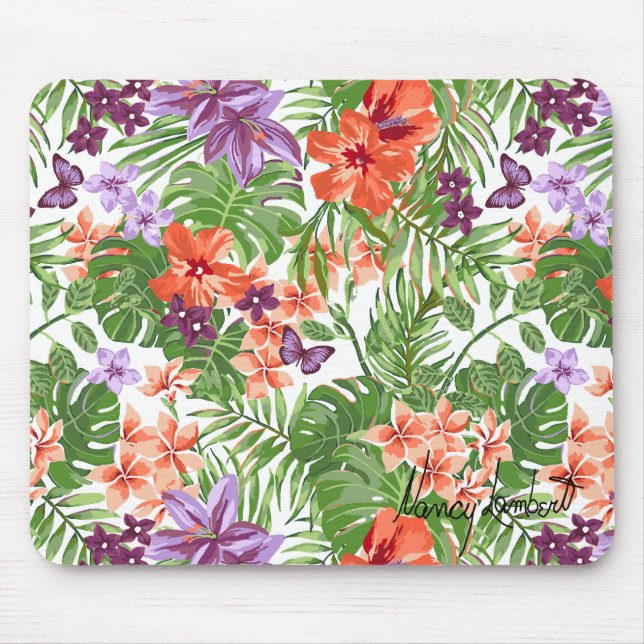 Mousepad Tapete do rato tropical das flores do borracho da (Frente)