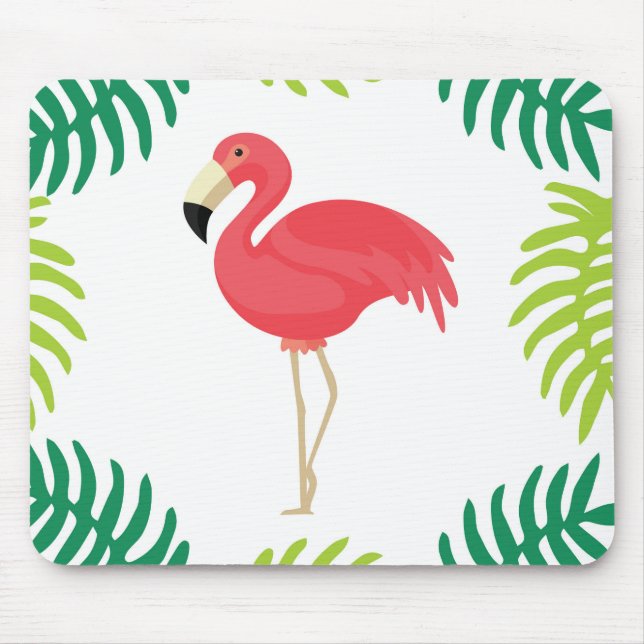 Mousepad Tapete do rato tropical do flamingo (Frente)