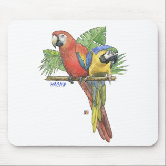 Mousepad Tapete do rato tropical dos Macaws