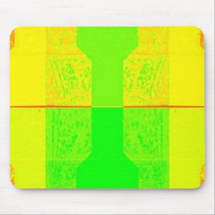 Mousepad Tapete do rato verde amarelo alaranjado de néon