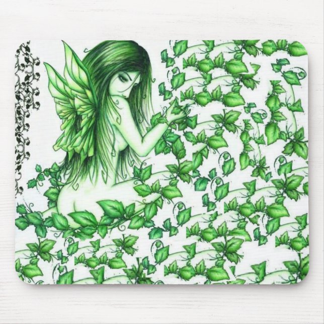 Mousepad Tapete do rato verde da fada da hera! (Frente)