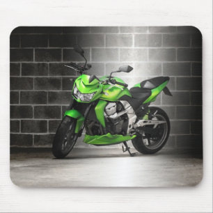 Mousepad Tapete do rato verde da motocicleta