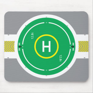 Mousepad Tapete do rato verde do HeliDECK