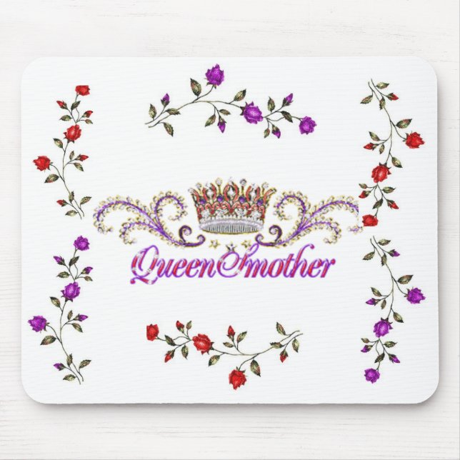 Mousepad tapete do rato vermelho da mãe de rainha do chapéu (Frente)