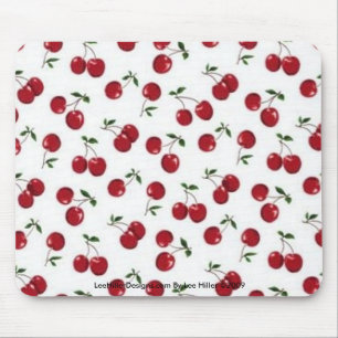 Mousepad Tapete do rato vermelho das cerejas do rab