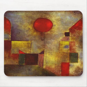 Mousepad Tapete do rato vermelho do balão de Paul Klee
