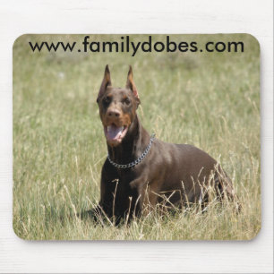 Mousepad Tapete do rato vermelho do Doberman
