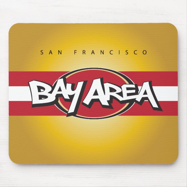 Mousepad Tapete do rato vermelho & Dourado da área da baía (Frente)
