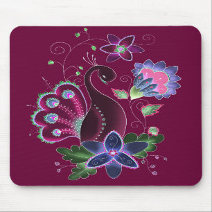 Mousepad Tapete do rato violeta do pavão