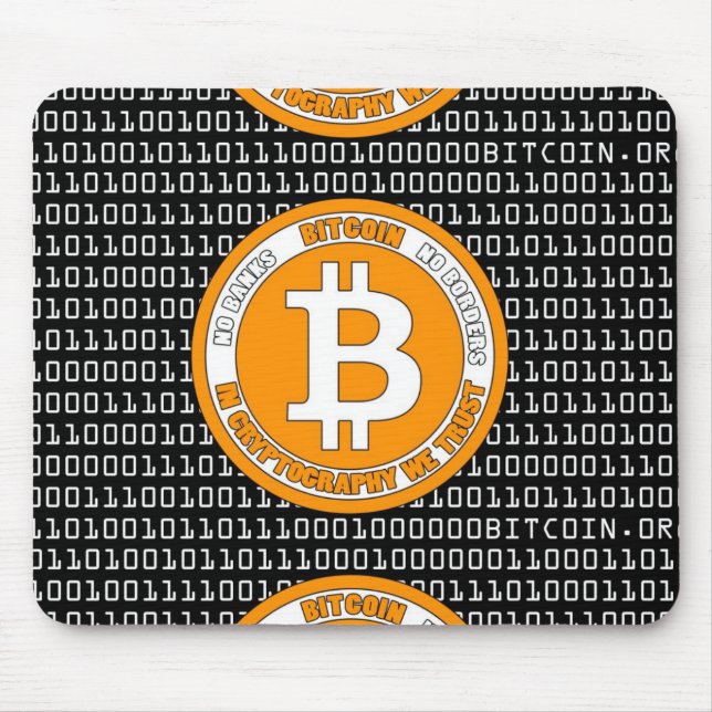 Mousepad Tapete negro Bitcoin - M1b (Frente)